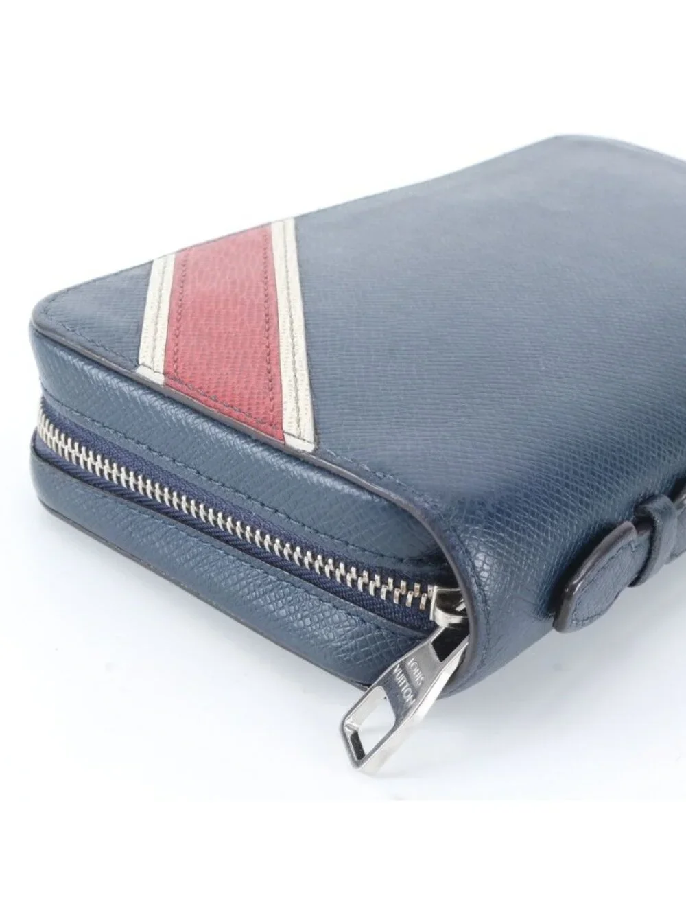 Louis Vuitton Taiga Zippy XL Stripe Organizer Wallet Leather Second
